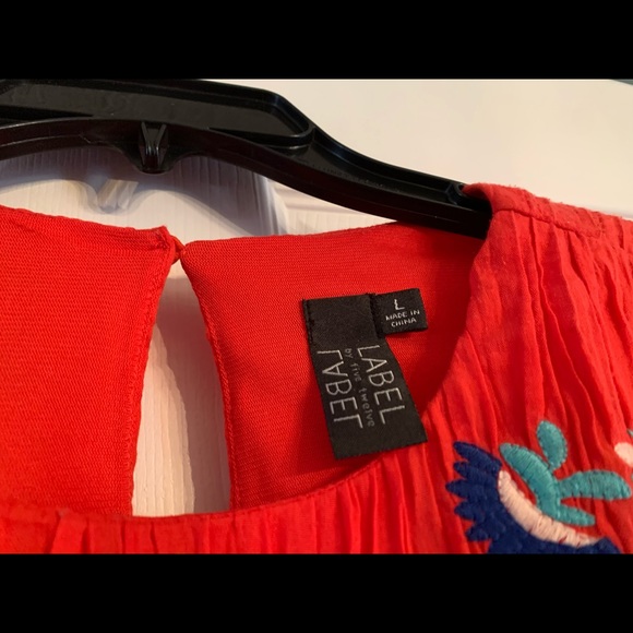 Label, by Five Twelve- Boho Red Embroidered Dress - Picture 4 of 9